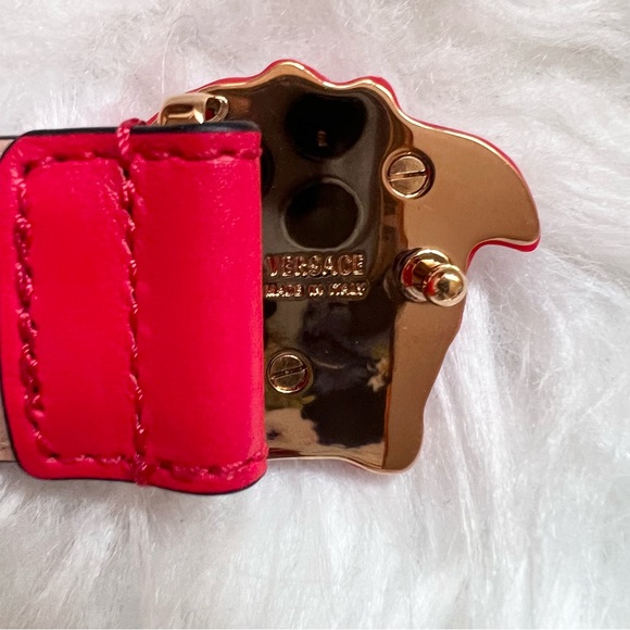 ❌SOLD❌ New! VERSACE Medusa Buckle Leather Belt - Picture 8 of 9